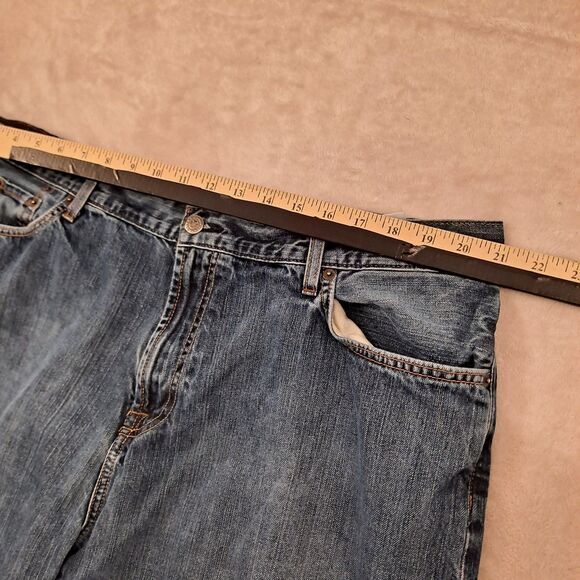 Lucky Brand 181 Jeans Mens 42x32 Blue Medium Wash Denim Relaxed Fit Straight Leg - Picture 9 of 12